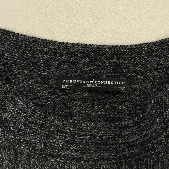 Peruvian Connection Royal Alpaca Sweater Womens XL Gray Oversized Boxy Cozy - Picture 12 of 13